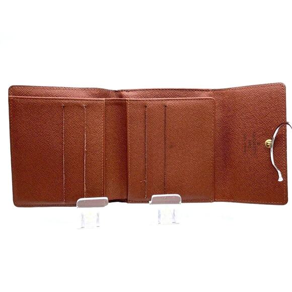 Authentic Louis Vuitton LV Monogram Porte Monnaie Leather Compact Wallet - Picture 10 of 15